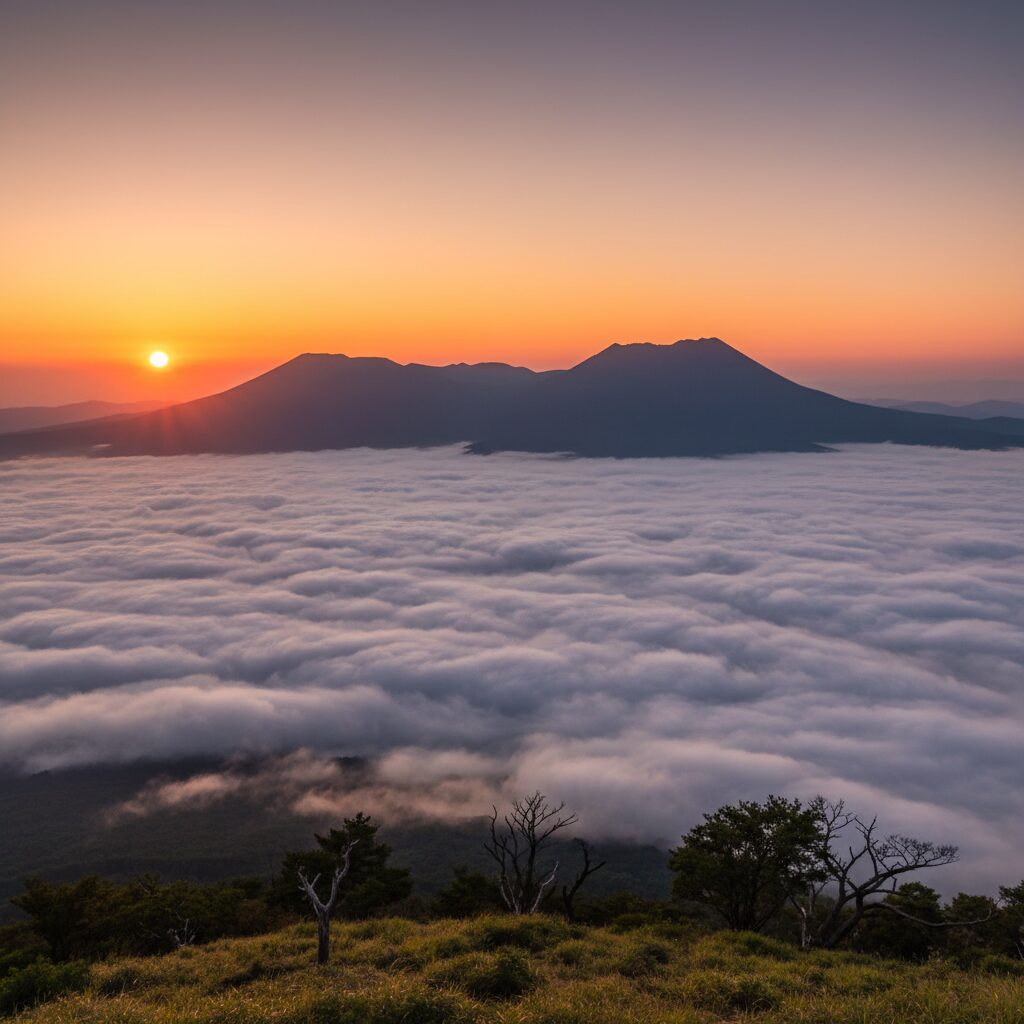 大観峰へのアクセス路