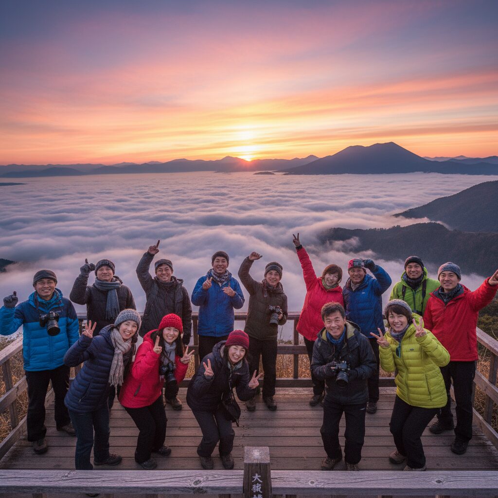 雲海を見下ろす